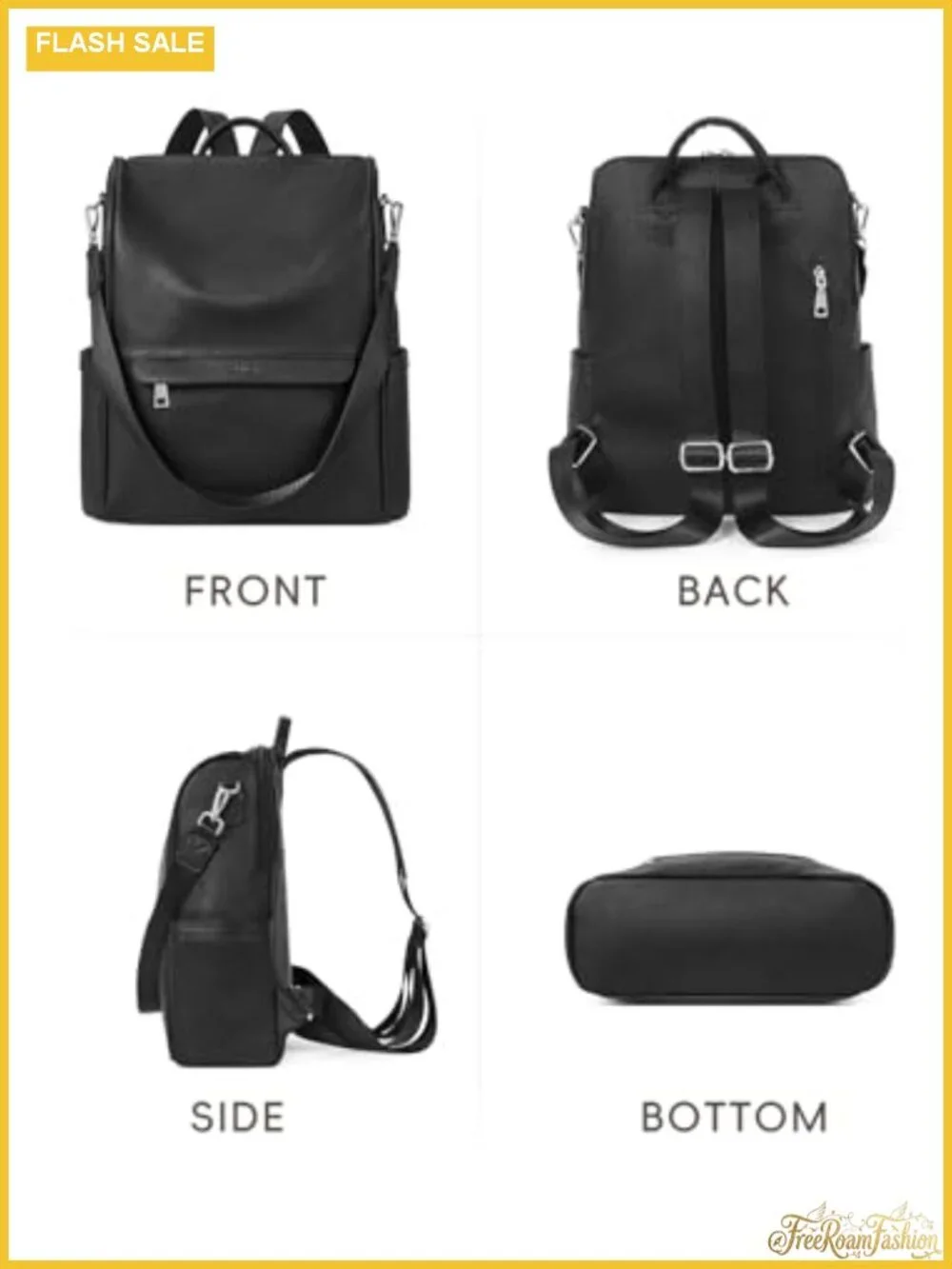 Women's PU Leather Anti-Theft Travel Backpack Purse with Shoulder Strap